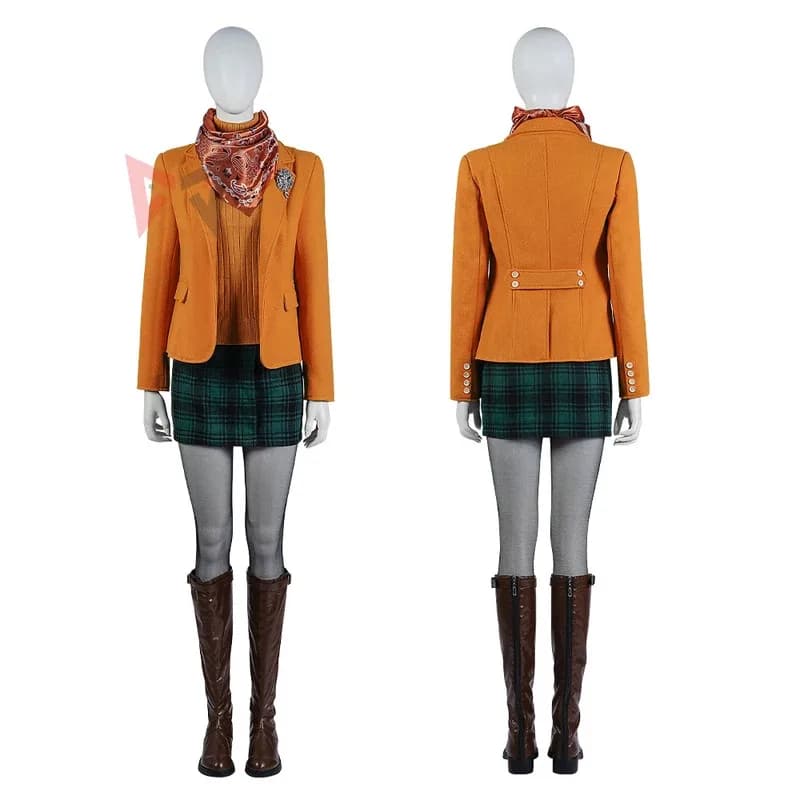Nuovo costume cosplay Ashley Graham gilet residente cappotto gonna sciarpa stivali per ragazza donna su misura