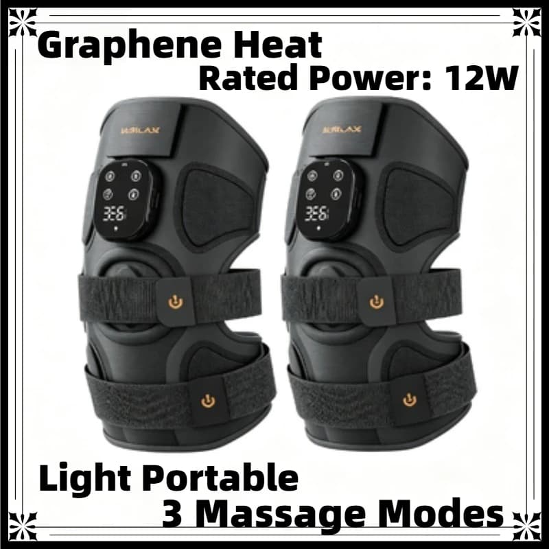 Graphene Heated Knee Brace Warm Compression Sleeve for Joint Relief Leg Comfort Portable Home Use