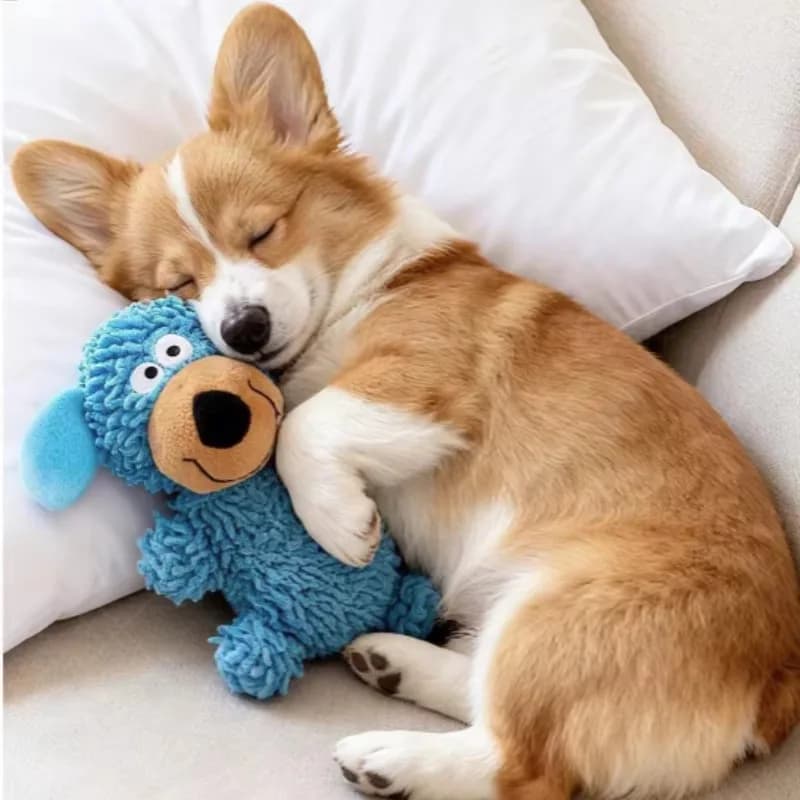 Squeaky Animal Plush Dog Toy, Durable Chew Teeth Cleaning Interactive Toy for Small Breed Puppies Chihuahua Yorkshire Bichon