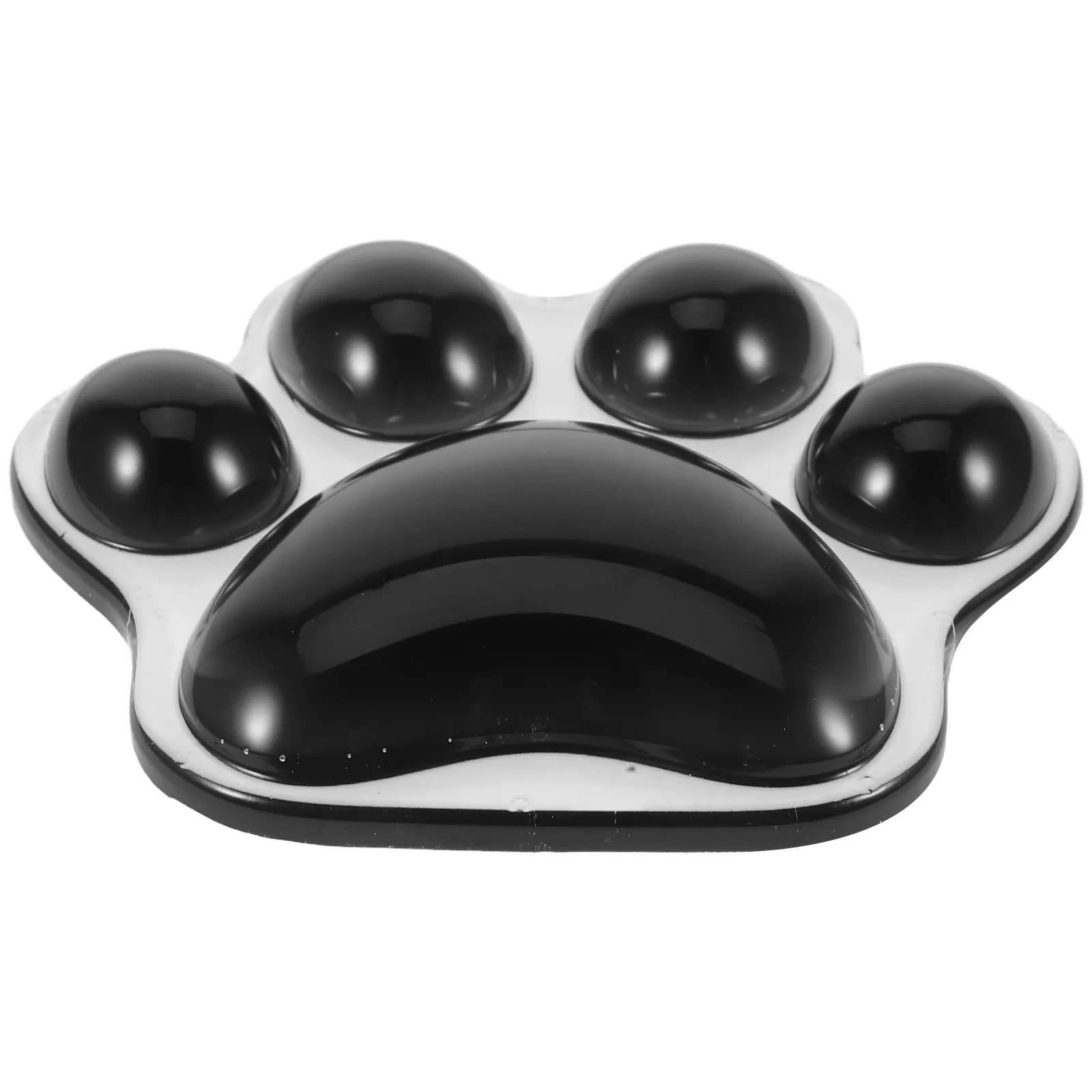 Tappetino Ergonomico Trasparente 3D in Silicone a Forma di Zampa di Gatto per Polso, Cuscino Morbido in Gel per Scrivania, Tappetino per Tastiera da Gaming e Ufficio
