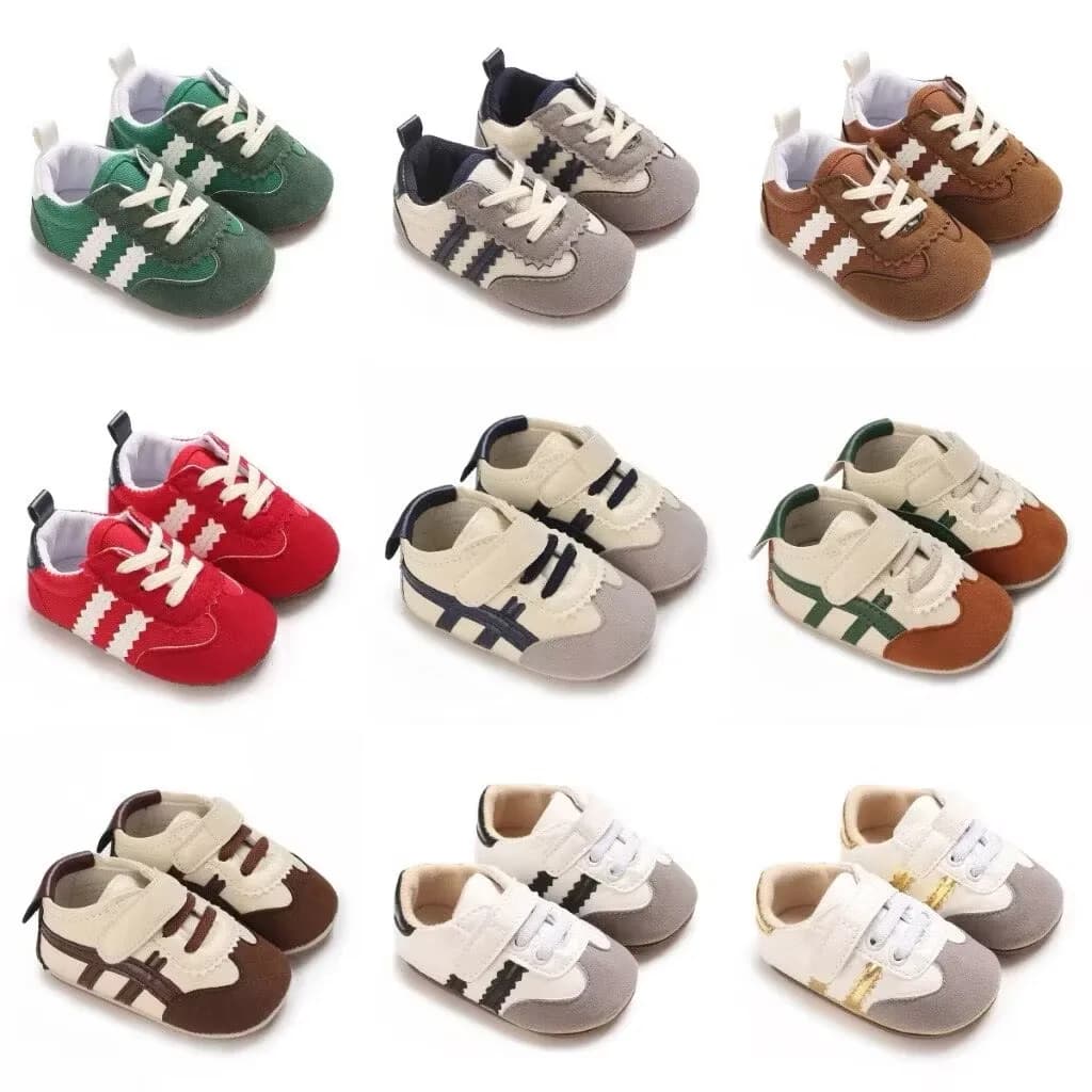 Trendy sneakers for Newborns Spring-Autumn 0-12 Months, Comfortable Anti-slip Shoes for Apartment