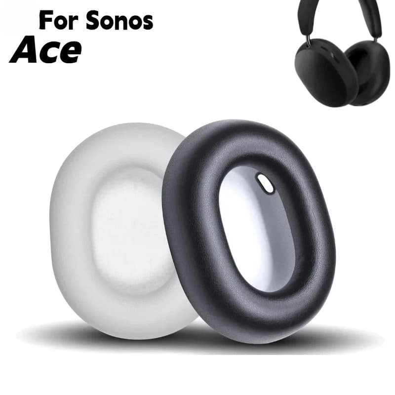 Replacement magnetic attraction Memory sponge protein White/Black Earpads For Sonos Ace Gaming Headset perfect adaptation