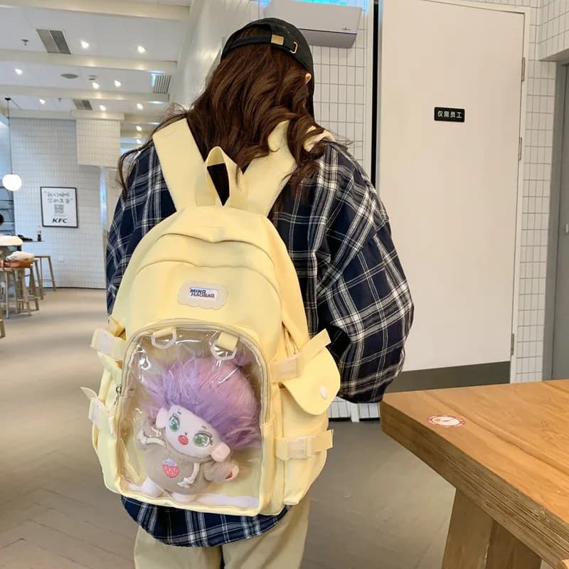 Zaino Kawaii giapponese donna Itabag per 20cm bambola studente universitario borse da scuola per ragazze adolescenti Ita zaino borsa trasparente