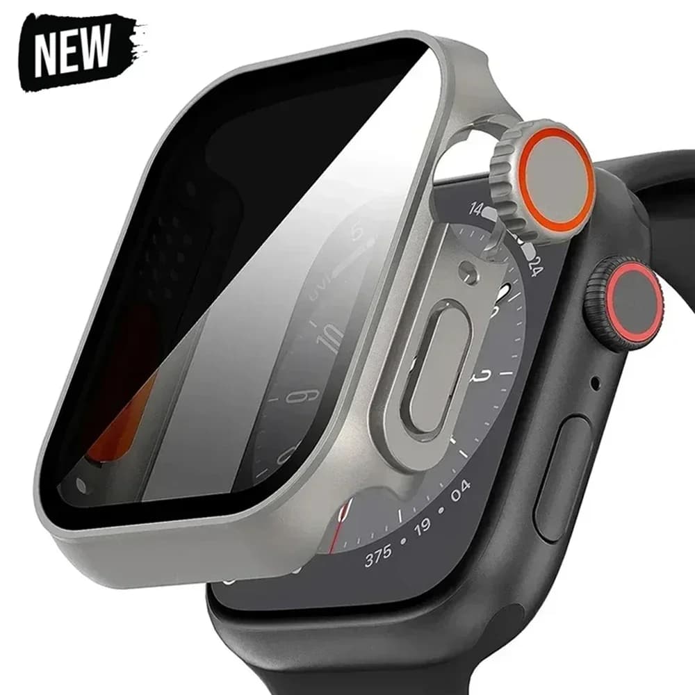 Apple watch case Apple Watch Series9/8/7/6/5/4 SE 44 45 41 40mm changes in protective case for tempered glass screen Ultra Privacy