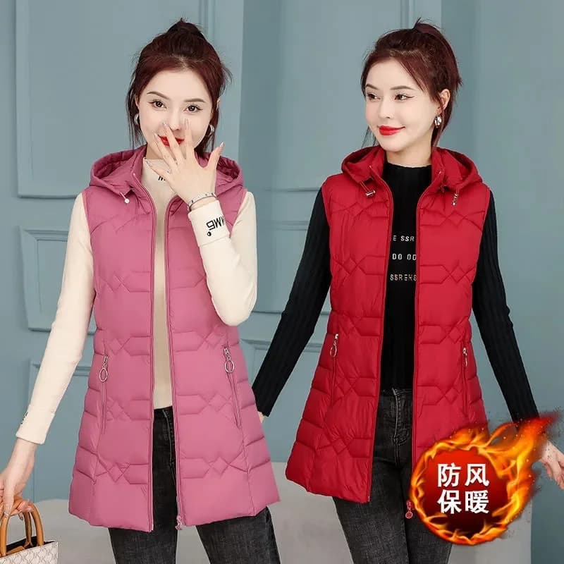 Nuova donna gilet autunno inverno caldo piumino gilet di cotone femminile spesso rimovibile gilet con cappuccio giacca senza maniche da donna gilet cappotti