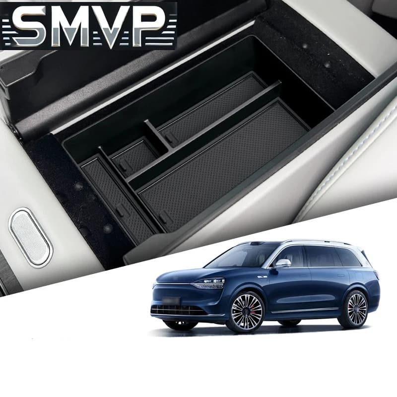 Misura Per Aito M9 2024 2025 Car Styling Center Console Organizzatore di Stoccaggio Interno Bracciolo Scatola di Immagazzinaggio Auto Modificato Accessori