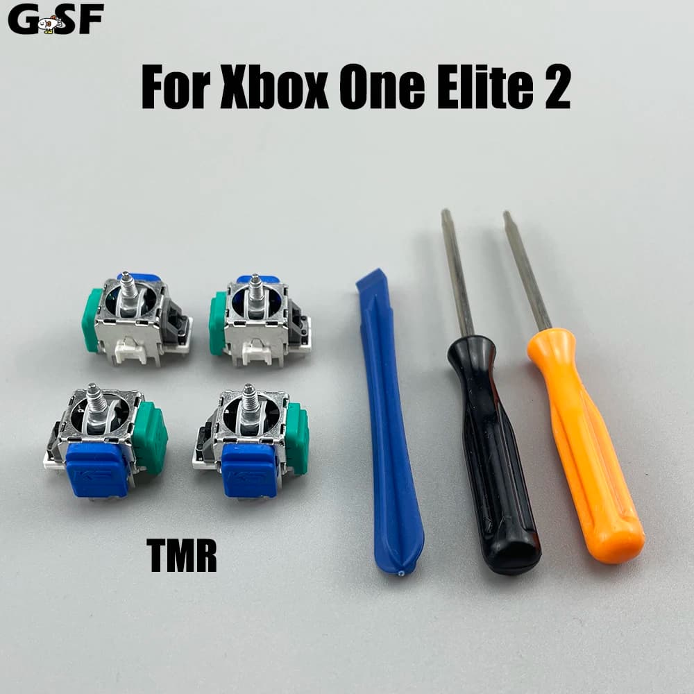 1Set K-SILVER TMR Joystick Elettromagnetico Sala per Xbox Elite 2 Hall Joystick Controller TMR SticksTunnel Resistenza Magnetica