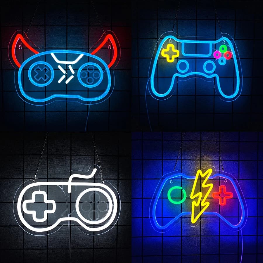 Game Controller Series Neon Sign For Wall Decor, Led Neon Light Up Signs For Game Room Decor,Bedroom,Birthday Gift For Friends