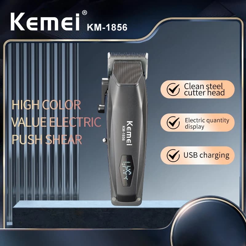 KEMEI Elettrico Ricaricabile Miglior Tagliacapelli Professionale Cordless Barbiere Tagliacapelli Trimmer KM-1856
