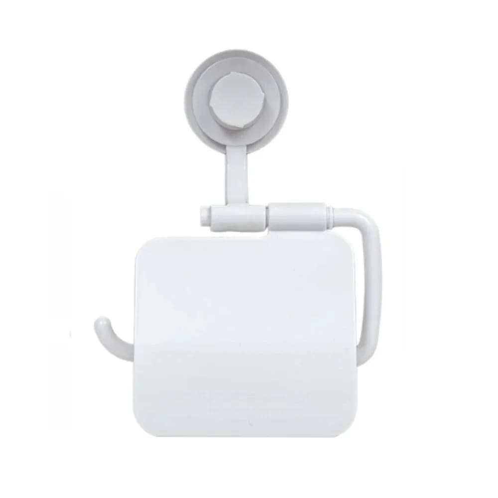 ABS Material Toilet Paper Holder Black & White Sturdy Plastic Bathroom Roll Paper Holder Waterproof Concise Modern