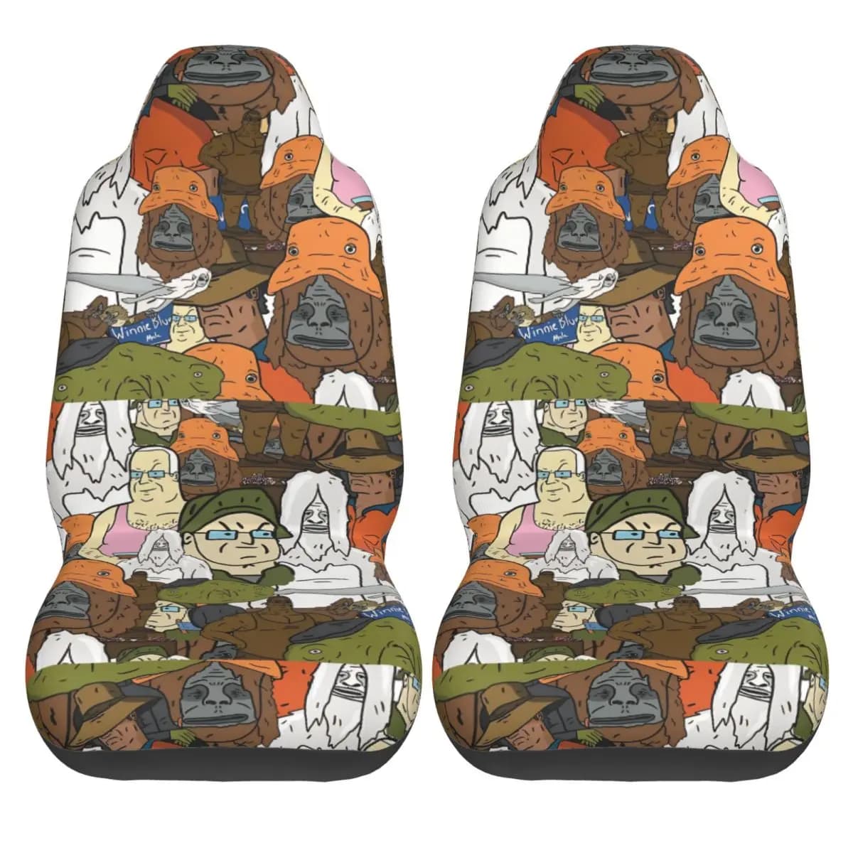 Sassy The Sasquatch Car Seat Covers 2 pcs Premium Car Seat Covers Elasticized Polyester Car Seat Covers