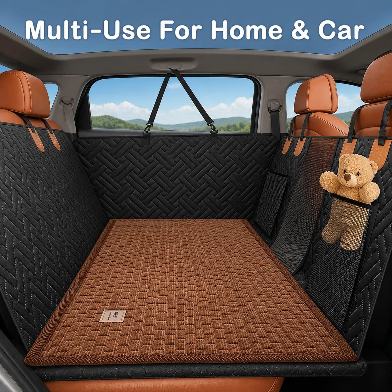 Corduroy Quilted Pet Mat Warm Dog Cat Bed Blanket Durable Edge Machine Washable Multi‑Purpose Cushion for Home Car Pet Crate