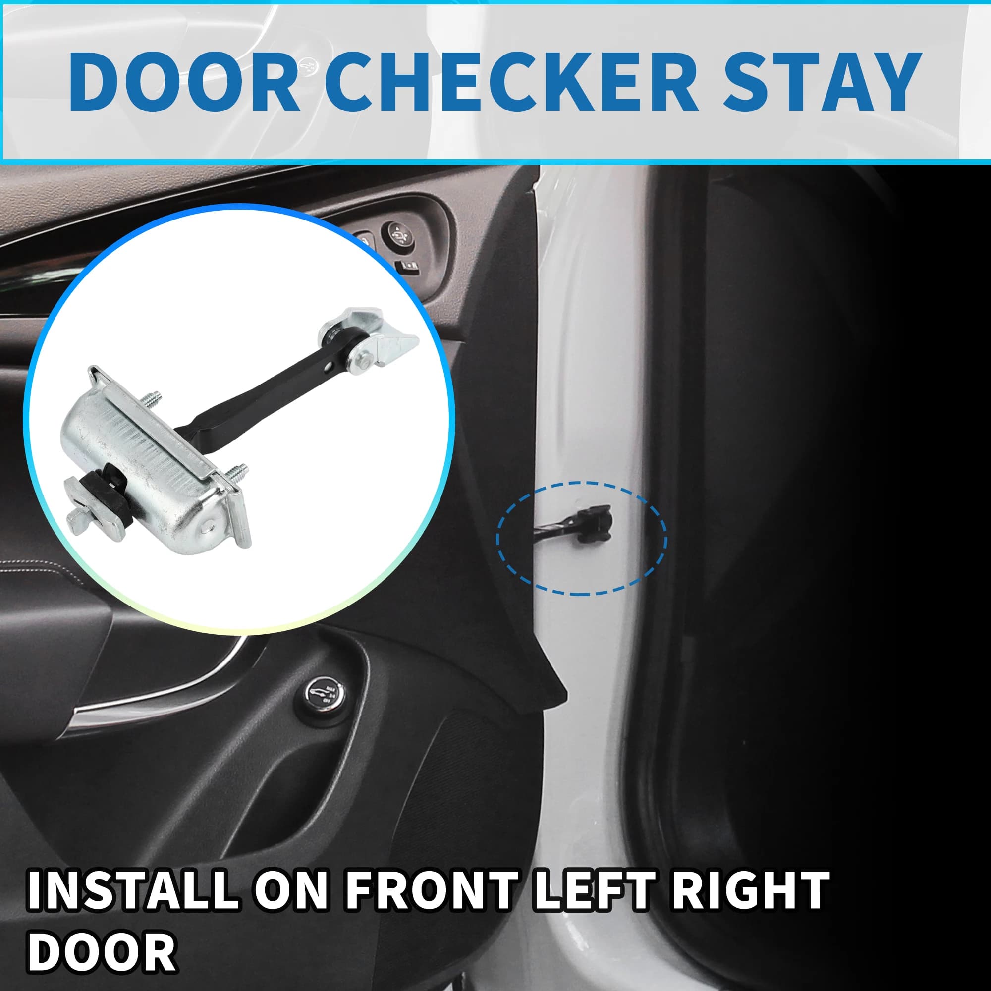 UXCELL Front Door Check Strap Stopper Limiter No.9671891380 for Citroen C3 III 2016 on