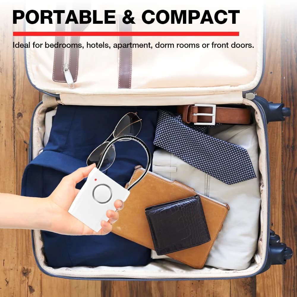 Allarme maniglia porta Allarme di sicurezza porta 120 dB con impostazioni regolabili Attrezzatura di allarme per porta/finestra per viaggi Hotel Sicuro