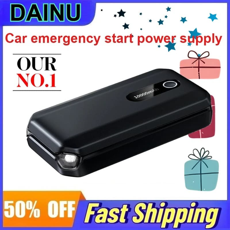 Avviatore di Emergenza per Auto 1000A, Dispositivo di Avviamento, Booster di Emergenza 12V, Power Bank per Auto 10000mAh
