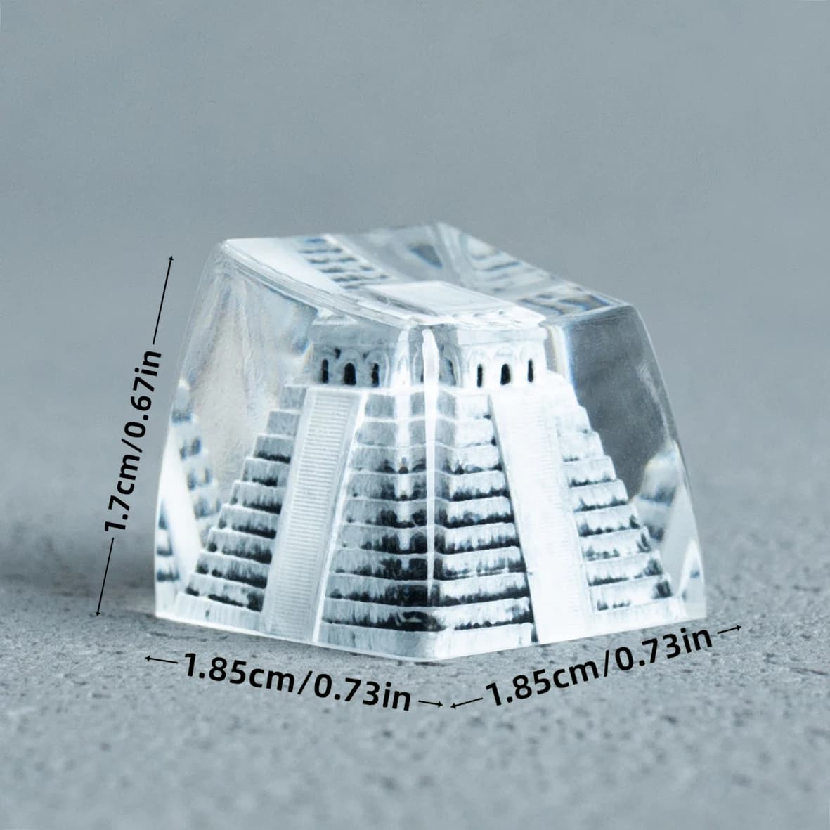 Keycaps Artigianali Maya Pyramid Escape 1U SA R1 Profilo, Realizzati a Mano per Switch MX, Keycap per Tastiere Meccaniche Streamline