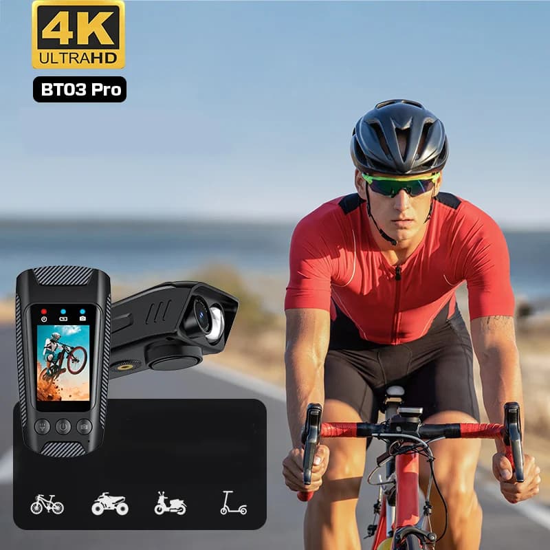 4K Action Camera Moto Bike Helmet Camera HD Dash Cam for bicycle WiFi Multifunction Sport DV with light clacson
