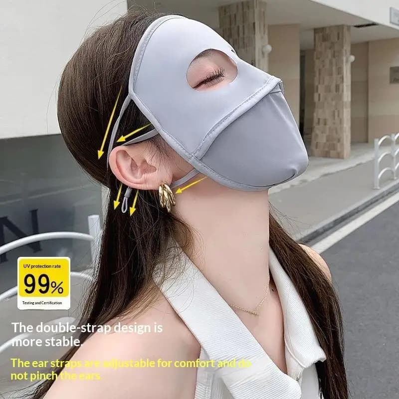 〔BGS3〕1/4 pezzi Maschera protettiva solare da donna con protezione UV per tutto il viso, maschera protettiva estiva ad alta efficienza per la protezione UV per tutto il viso