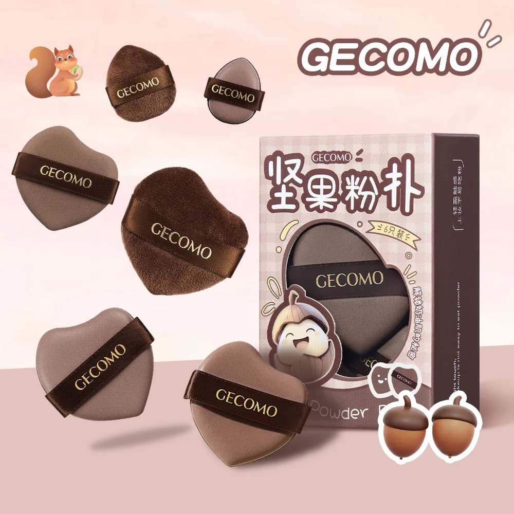 Spugne per trucco morbide 6 pezzi Floccaggio Frullatore Soffio Strumento di bellezza per fondotinta viso Set di spugne per miscelazione cosmetici