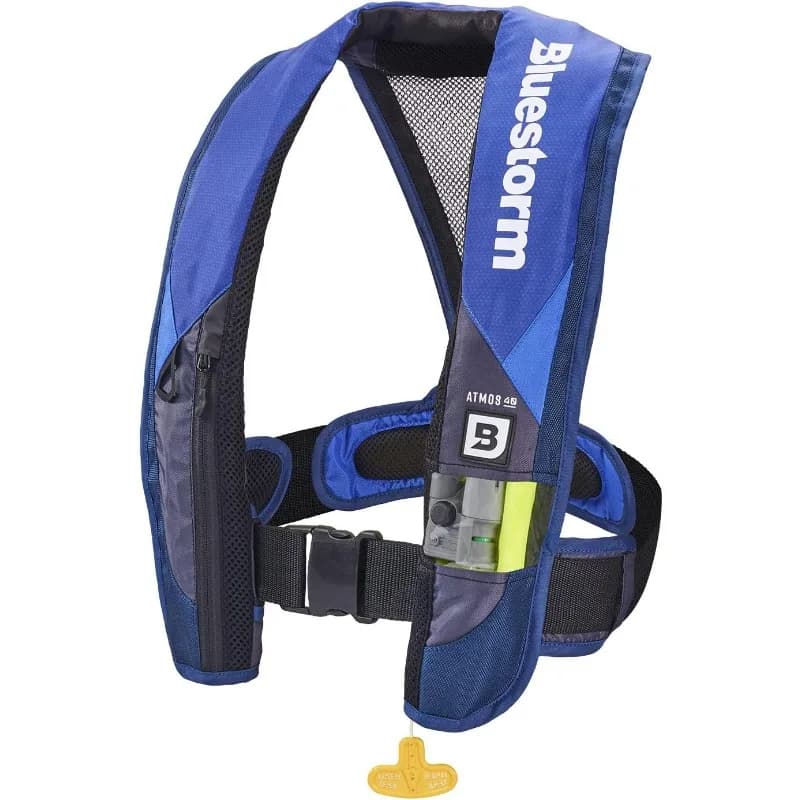 BLUESTORM Atmos 40 Giubbotto di salvataggio gonfiabile automatico/manuale PFD per adulti | Giubbotto salvagente approvato dalla Guardia costiera degli Stati Uniti (USCG).