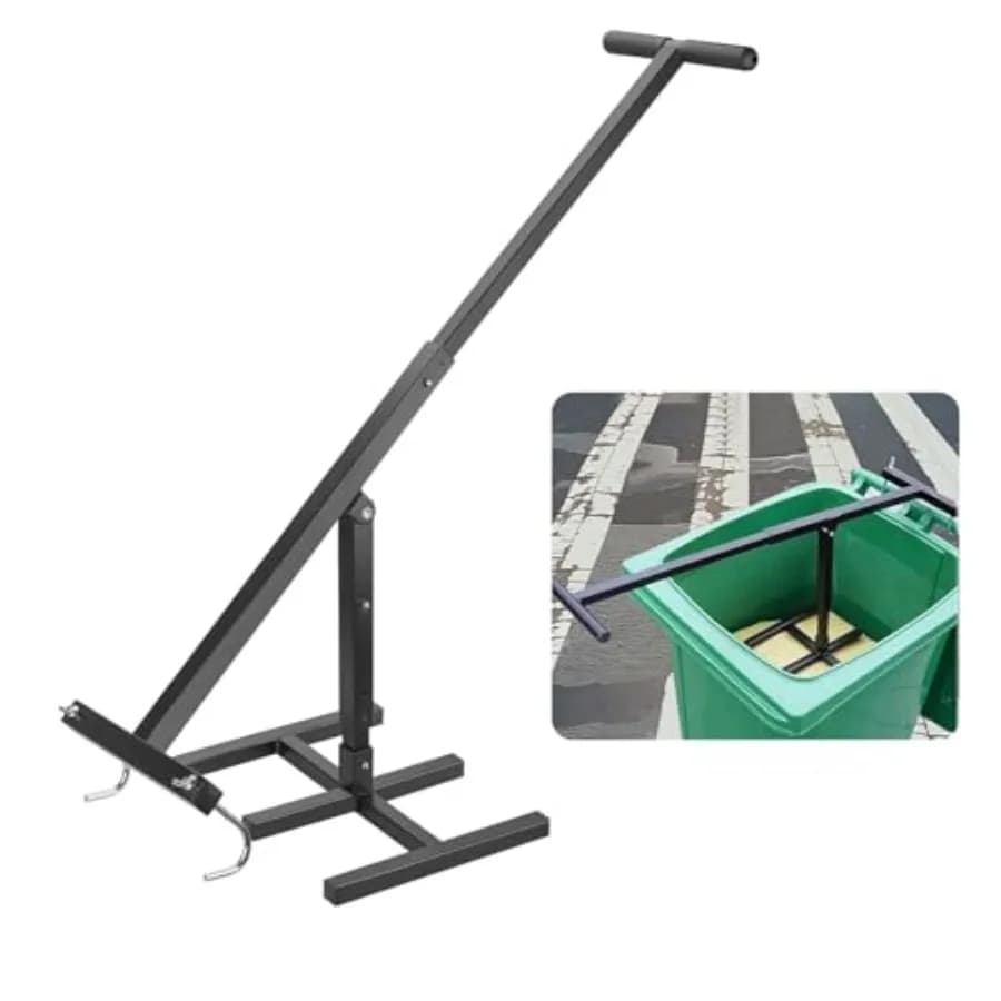 Compattatore Manuale per Rifiuti, Strumento per Riciclaggio, Compattatore Senza Contatto per Bidoni da 120-660L, in Ferro, per Uso Esterno