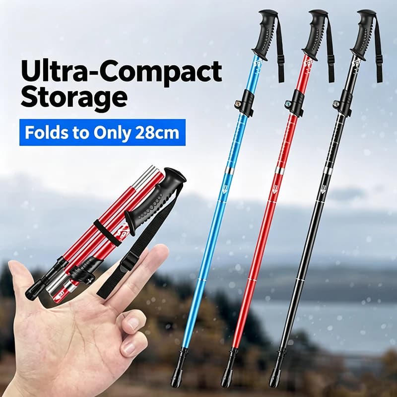 Ultralight Trekking Poles Walking Sticks Hiking Canes Folding Aluminum Walking Pole Walking Sticks