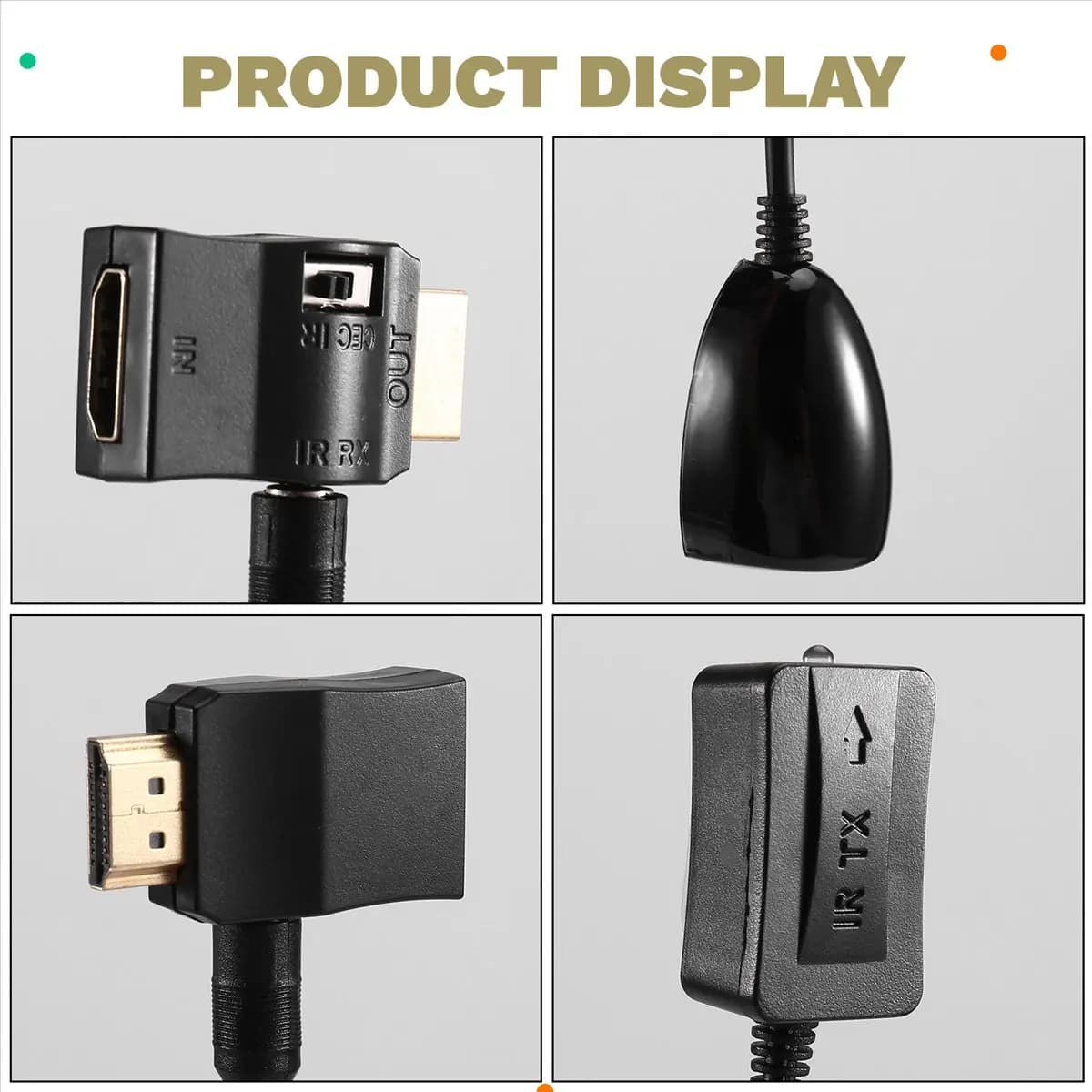 A23G High Quality IR extender on HDMI with Remote Control, Transmitter Receiver Adapter, Cable Kit and Bidirectional Switch