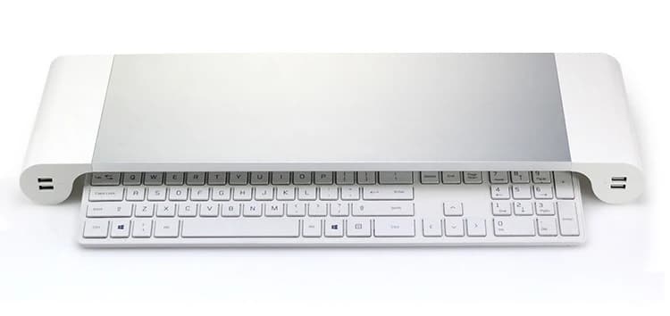 Support for aluminum table monitor Space bar Riser anti-slip laptop stand with 4 iMac USB charging ports, macBook Air 2