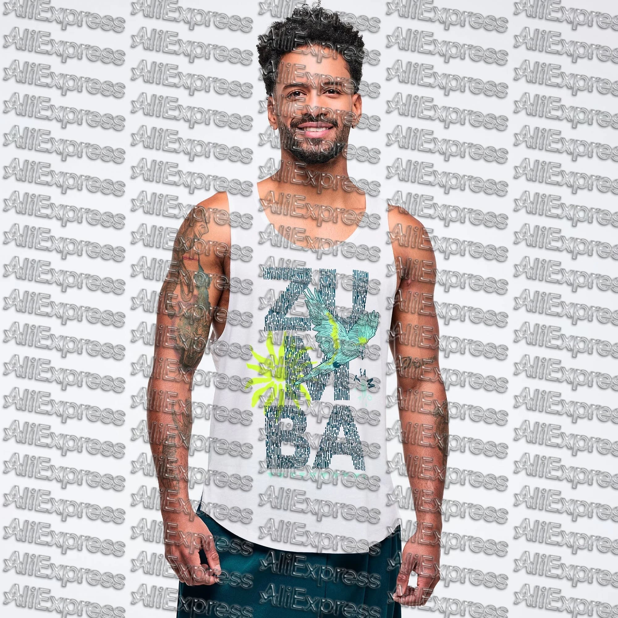 Summer Hot Selling ZBW Dance Sports Vest Men's Mesh Basketball T-shirt Women's Yoga Dance Aerobic Exercise Quick Drying Vest