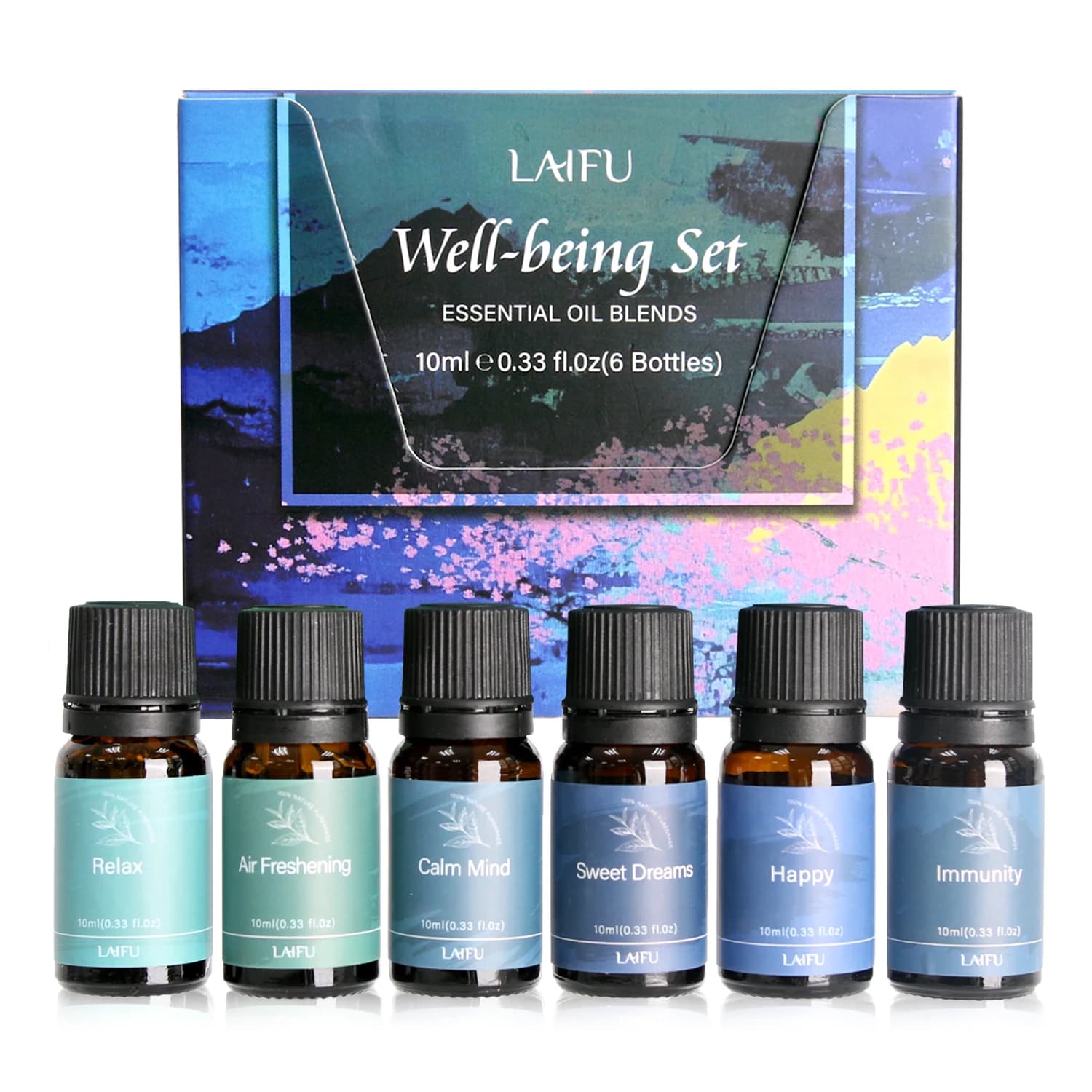 Set di Oli Essenziali Deodoranti per Casa e Ufficio - 6x10ml Miscela Multi-Aroma per Diffusori, Candele Fai-da-Te e Regali