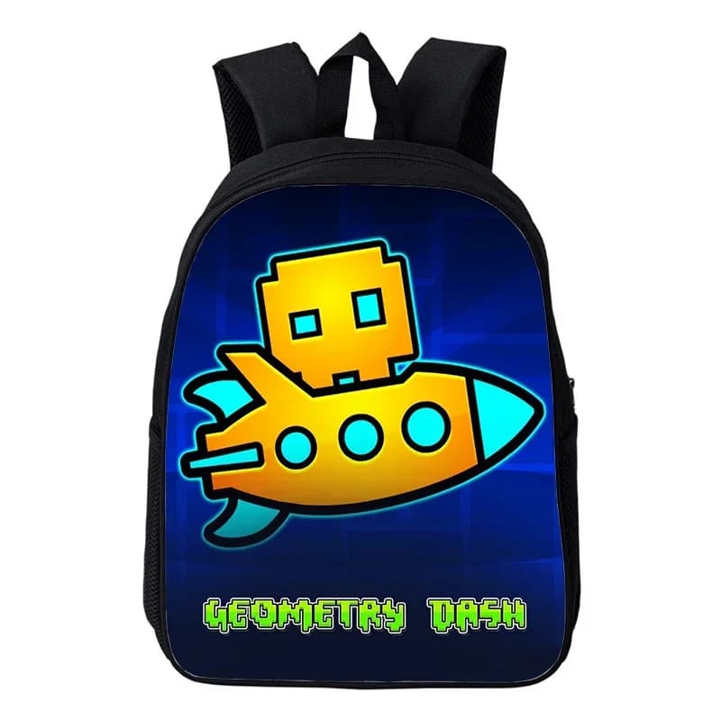 Nuove borse da scuola Angry Geometry Dash con stampa 3D per ragazze e ragazzi, zaino per la scuola materna, modello a cartoni animati, zaino leggero per bambini