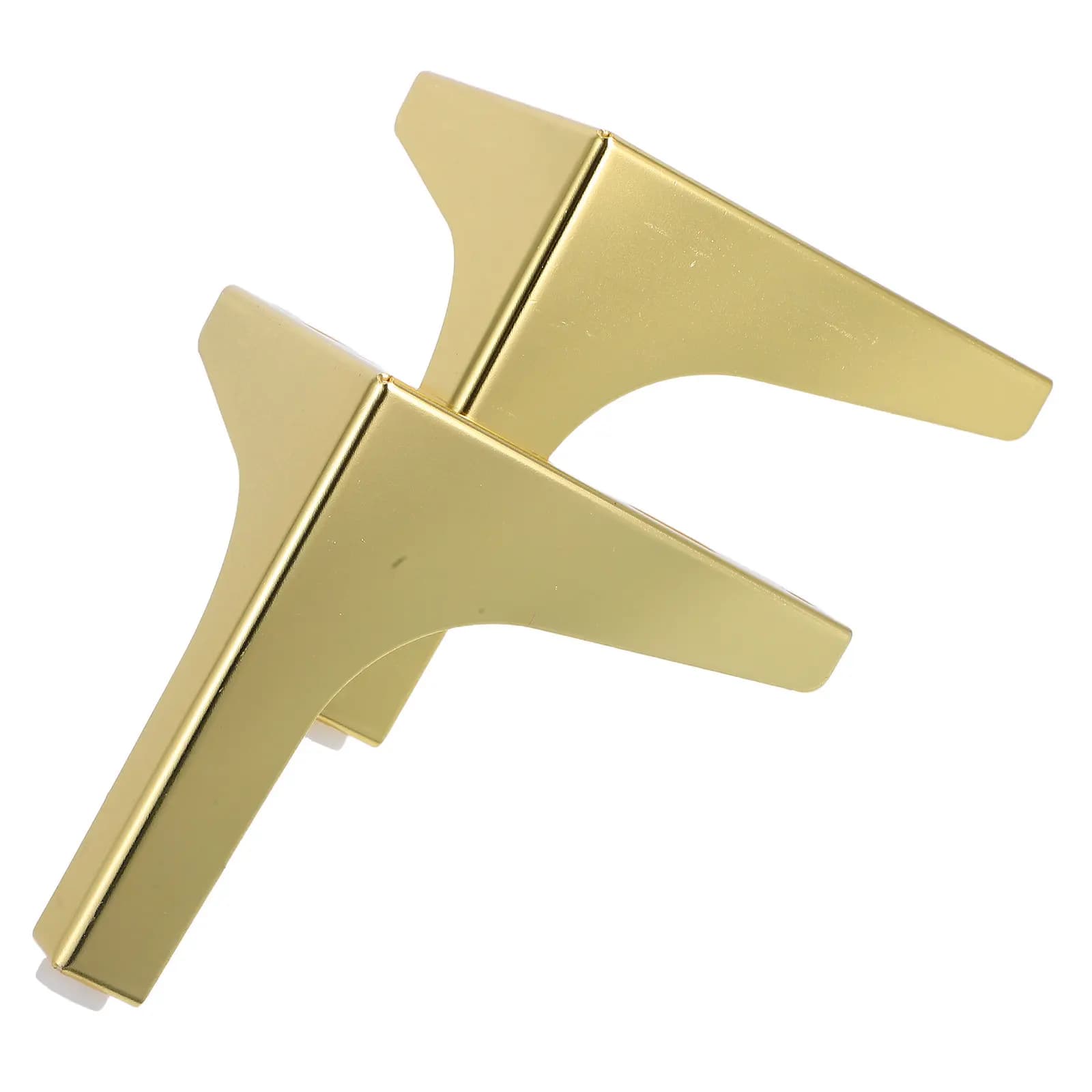 2Pcs Metal Furniture Legs Triangle Shape Stable Sofa Coffee Table Cabinet Dresser Replacement Feet Floor Protection