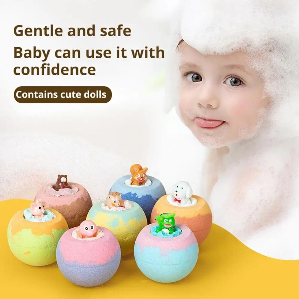 Bombe da Bagno Naturali con Oli Essenziali 100G, Bombe da Bagno per Bambini con Giocattoli Sorpresa all'Interno per Bambini e Bambine, Dropshipping