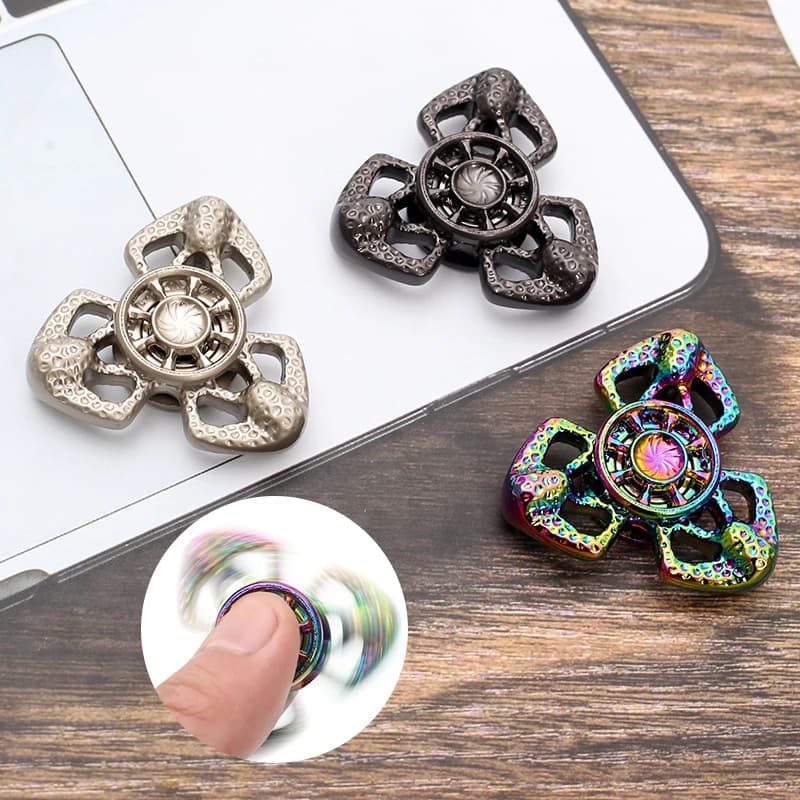 Fidget Spinner EDC Mini a Forma di Farfalla, Giocattolo Antistress per Adulti, Magnetico in Metallo, Allevia Ansia e Stress