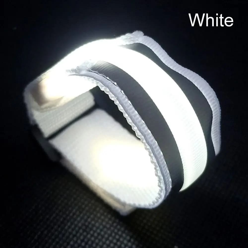 Signal Colors Adjustable Arm Strap LED Luminous Bracelet Night Running Armband Battery Luminous Armband Safety Reflective Belt