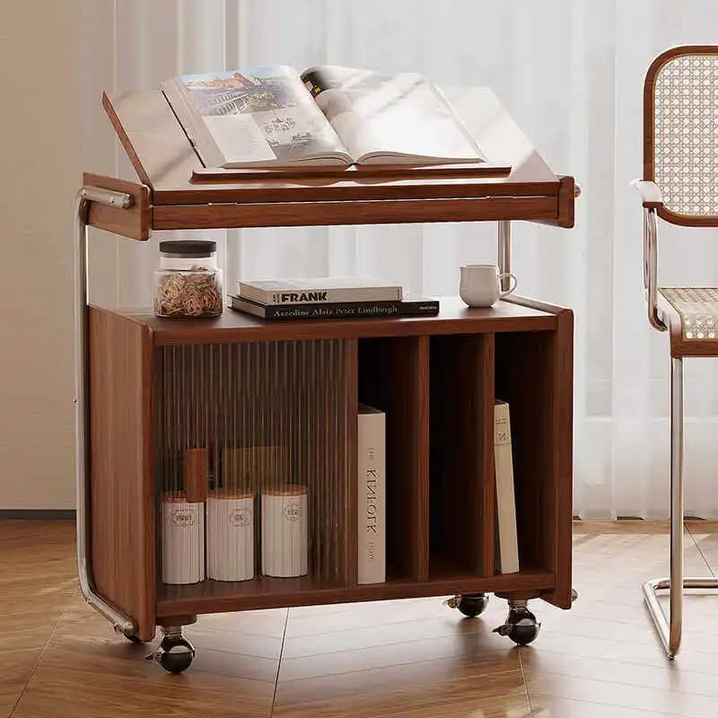 Mobiletti da soggiorno in legno massello, console portaoggetti multifunzionale mobile, porta riviste da comodino per camera da letto, mensola semplice.