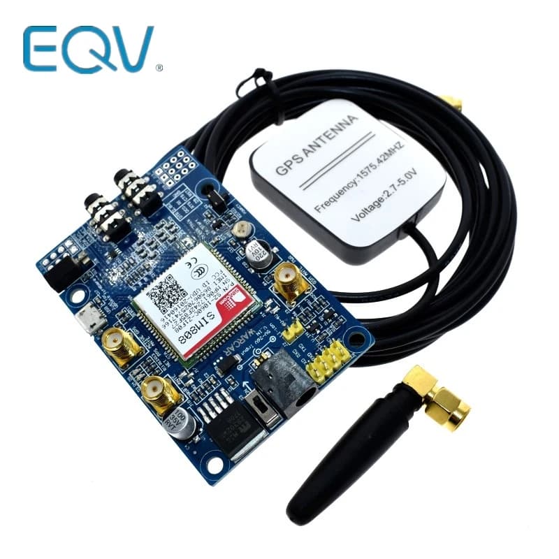 SIM808 module GSM GPRS GPS development card IPX SMA with GPS antenna Raspberry Pi support 2G 3G 4G SIM Card
