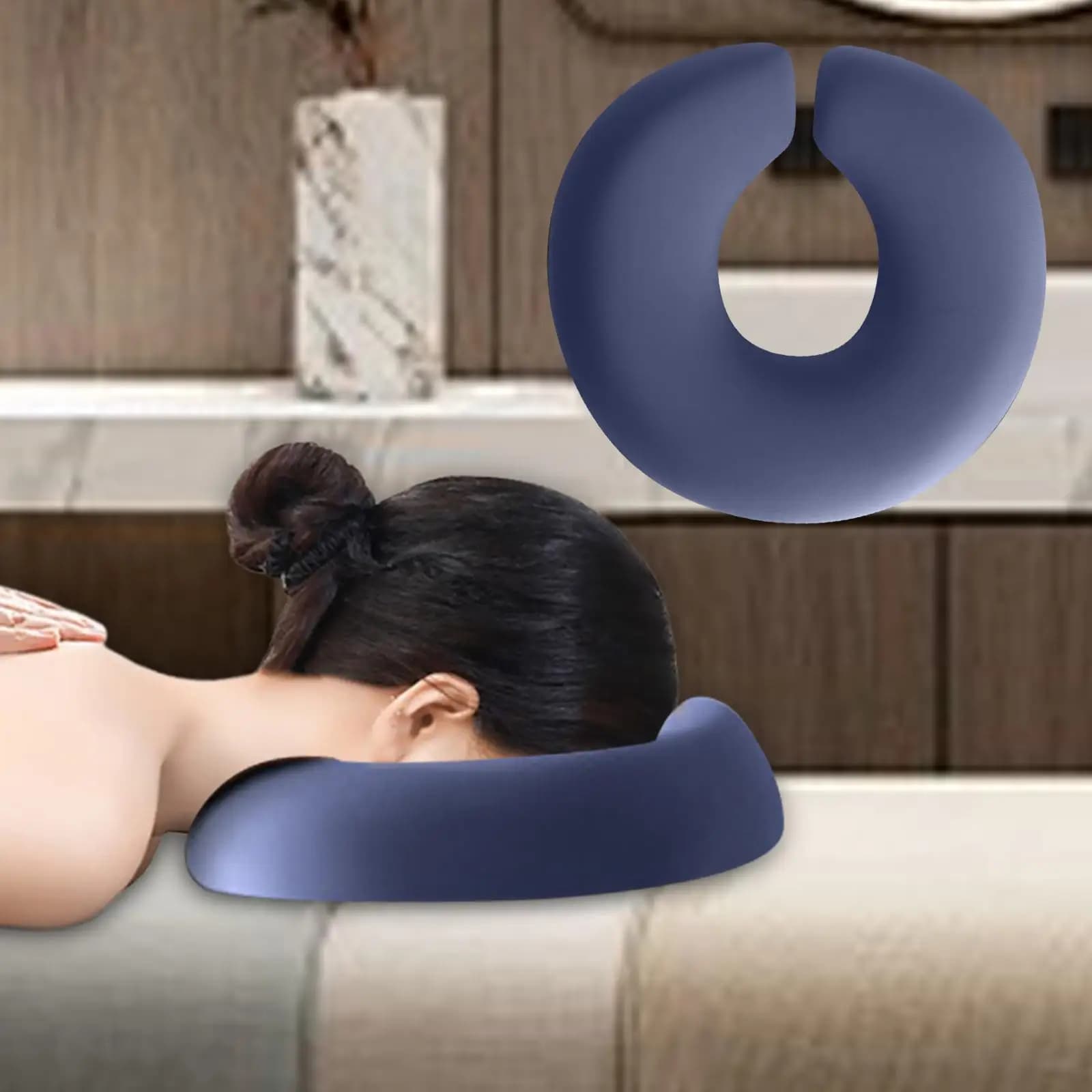 Cuscino per il viso per dormire, comfort ergonomico, poggiatesta per lettino da massaggio universale per ufficio, casa, salone di bellezza, aereo da viaggio