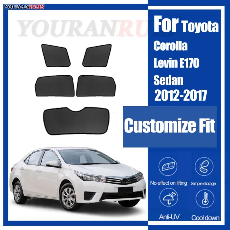 Per Toyota Corolla Levin E170 Berlina 2013-2018 Finestre magnetiche per auto Parabrezza anteriore Parasole Visiera per auto Tende di protezione solare