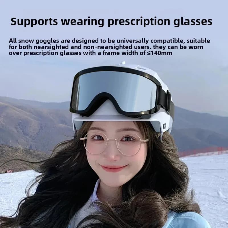 Occhiali da Sci Antiappannamento, Occhiali da Moto, Occhiali Invernali per Snowboard e Sci, Maschera da Sci Antivento per Sport all'Aperto, Occhiali Fuoristrada, Occhiali da Casco