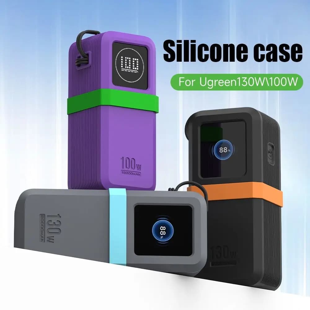 Custodia in silicone antiurto Custodia protettiva portatile morbida antipolvere per UGREEN Nexode Power Bank 20000mAh 130W/12000mAh 100W