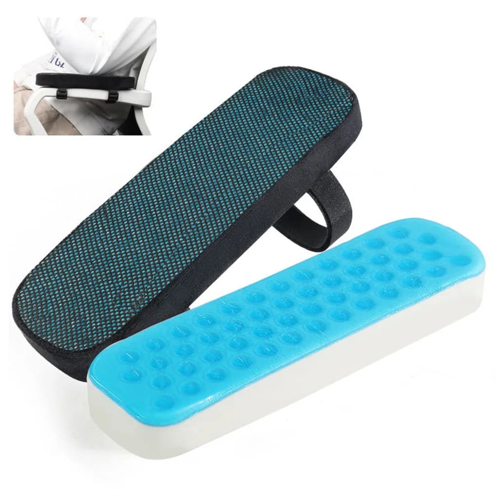 1 paio di braccioli per sedia, cuscini in gel di raffreddamento, cuscino per gomito, limitatore di pressione, sedia da ufficio, sedia da gioco, bracciolo con braccioli in memoria