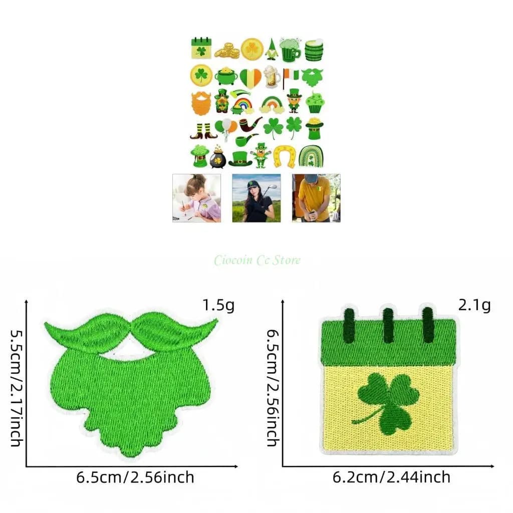 X90F 32pcs Patrick's Day RightoDeed Iron toppe Applique per jeans abbigliamento