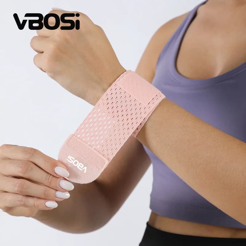 Supporto per Polso Regolabile, Fascia Compressiva Traspirante per Sport e Fitness, Sollievo dal Dolore del Tunnel Carpale, Braccialetto Elastico
