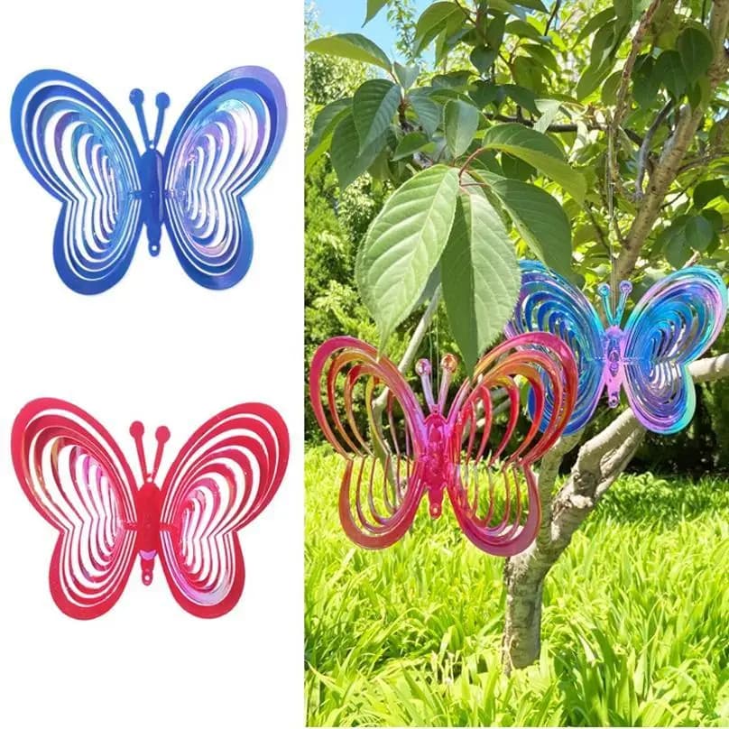 1 Pcs Beating Art Butterfly Wind Spinner Yard Art Wind Chimes Balcony Outdoor Garden Decoration Ornament Dream Catcher