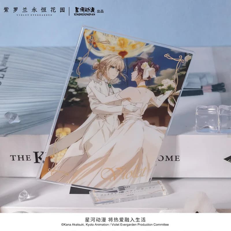 Violet Evergarden Cattleya Baudelaire Flower Scar Wedding Dress Series - Serie di statuette in acrilico con autorizzazione ufficiale cinese