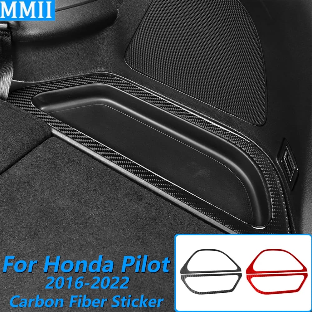 Per Honda Pilot 2016-2022, Pannello Decorativo in Fibra di Carbonio per Vano Portaoggetti Laterale Posteriore, Accessori Auto, Adesivo per Interni