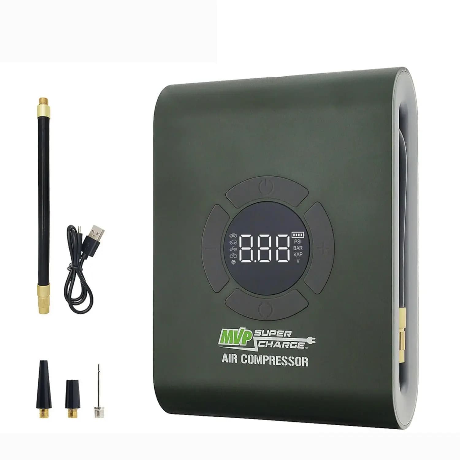 Kit di gonfiaggio pneumatici ricaricabile USB da 10000 mAh Strumento di manutenzione automatica per auto, biciclette e palline sportive