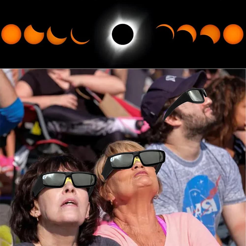 1-10 Pack Safe Shades Plastic Sunglasses Solar Eclipse Observation Glasses Solar Eclipse Viewing Glasses for Direct Sun View