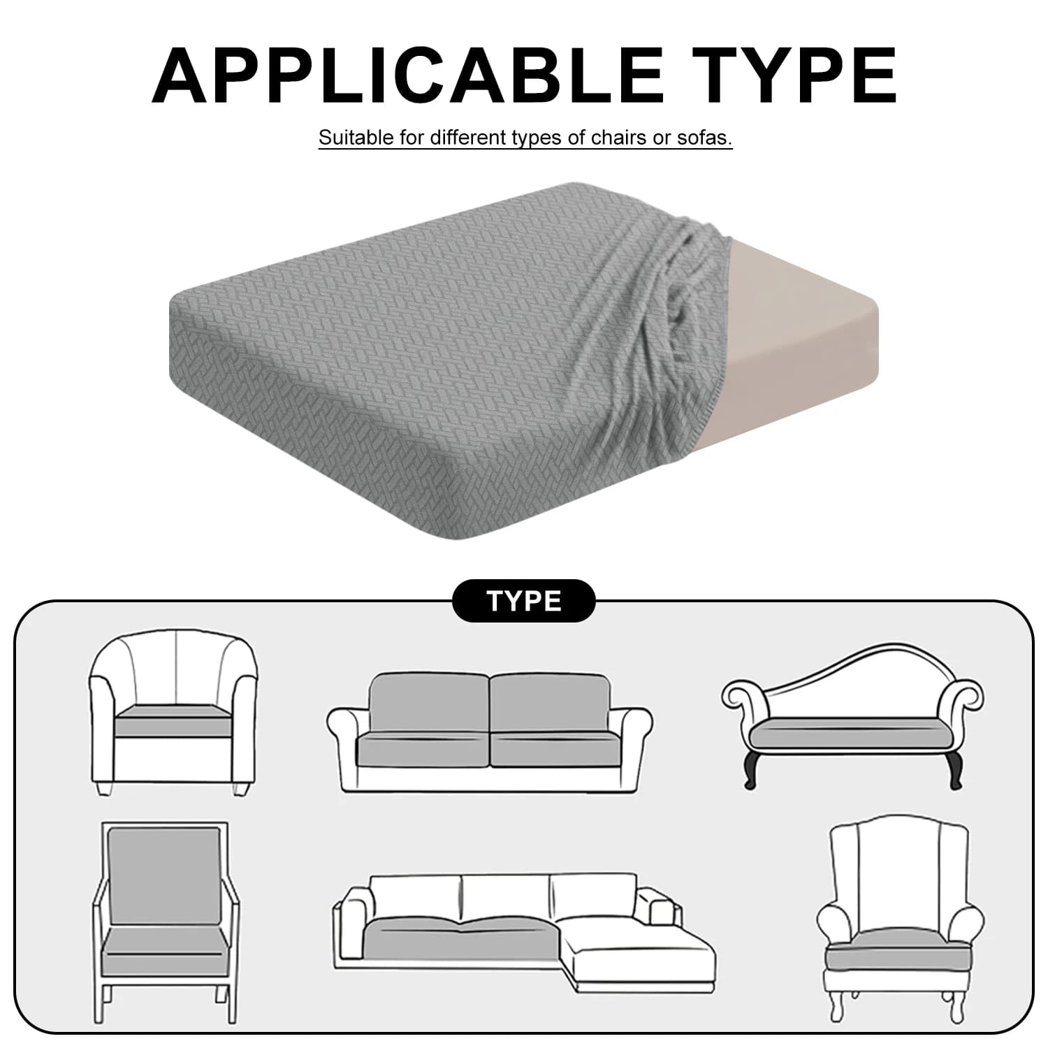 Adjustable Sofa Seat Cushion Cover Gardon Sofa Couch Covers Living room Anti-dust Removable Seat Slipcover Kids Pets